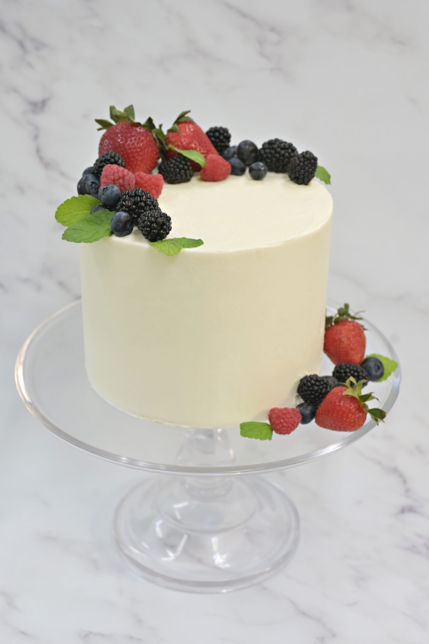 Chantilly Cake & Mascarpone Mousse Filling with Berries Recipe