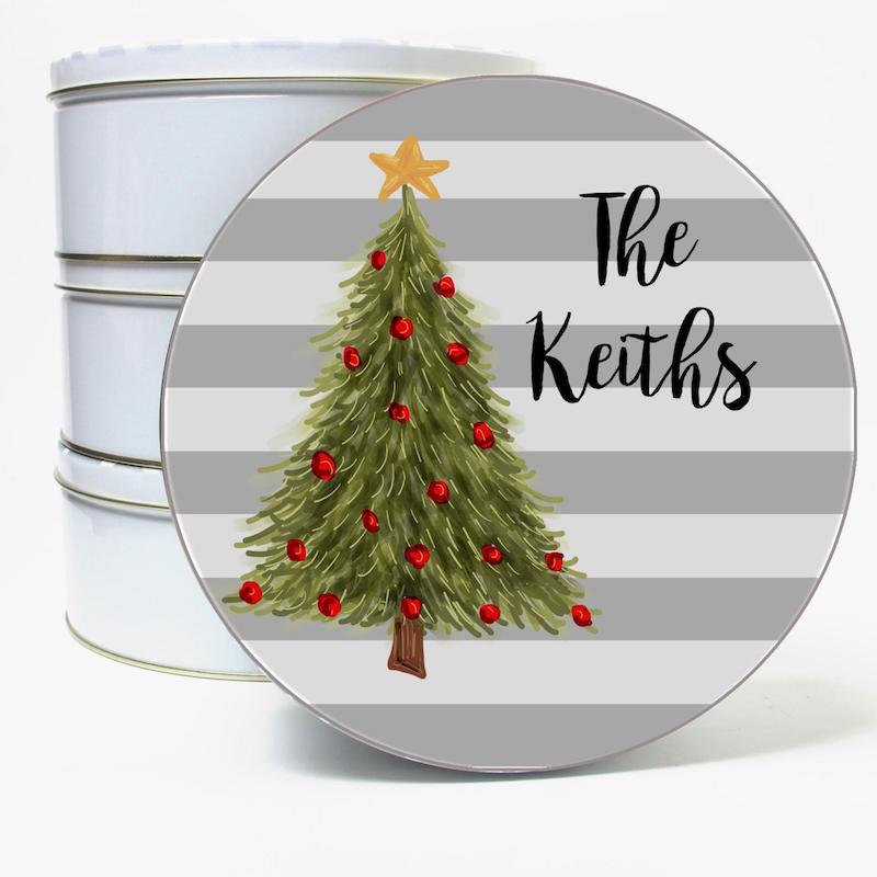 shop this Christmas tree modern cookie tin from Etsy
