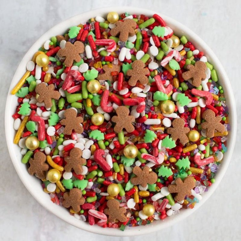 fun and festive holiday sprinkles - shop holiday cookie cutters and sprinkle mixes on etsy