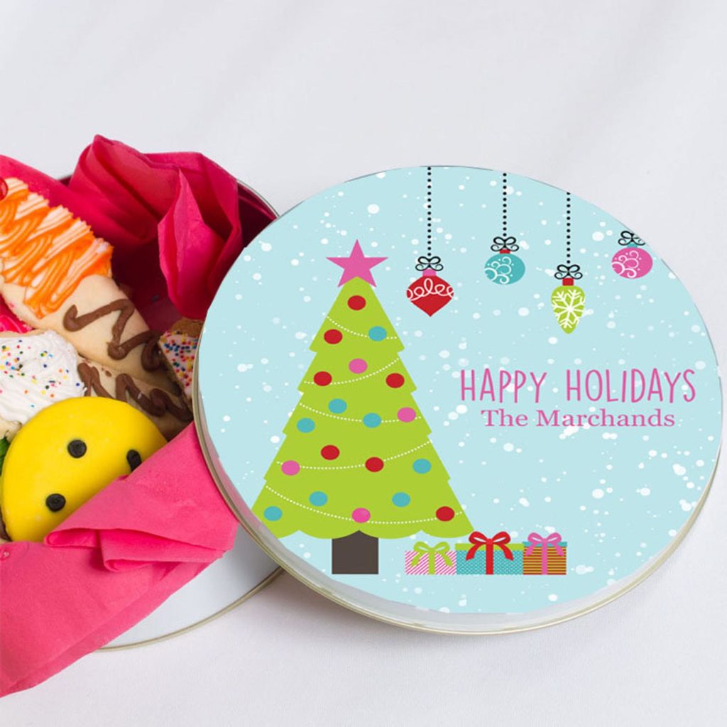 modern holiday cookie tin - shop on etsy