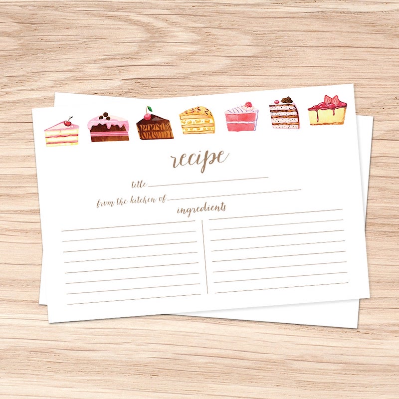 cake themed recipe card set  - shop our collection of Etsy's unique & thoughtful gift ideas for the baker, curated by Minette Rushing's southern baking blog